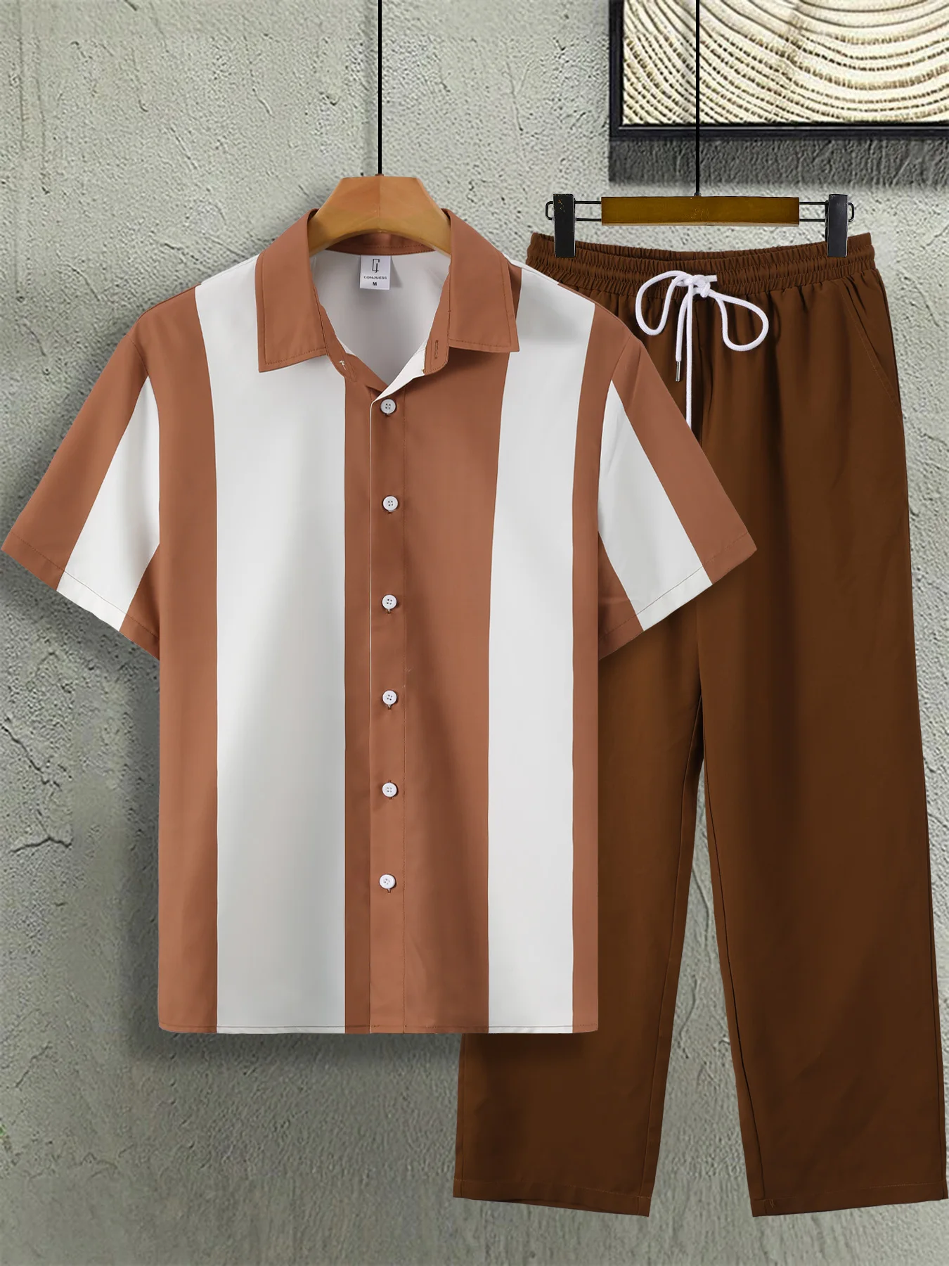 Men's Sophisticated Color Block Casual Set Summer Cuban Collar Short Sleeve Shirt & Elastic Waist Pants 2 Piece
Men's Sophisticated Color Block Casual Set Summer Cuban Collar Short Sleeve Shirt & Elastic Waist Pants 2 Piece