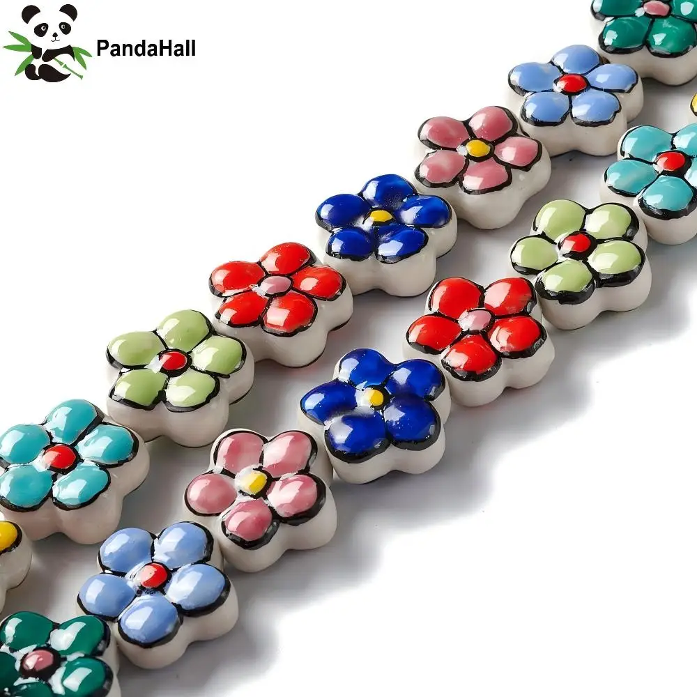 PandaHall 1 Strand Handmade Porcelain Flower Beads, 17-17.5x16.5-17x7.5-7.8mm for DIY Necklace Bracelet Jewelry Making
PandaHall 1 Strand Handmade Porcelain Flower Beads, 17-17.5x16.5-17x7.5-7.8mm for DIY Necklace Bracelet Jewelry Making