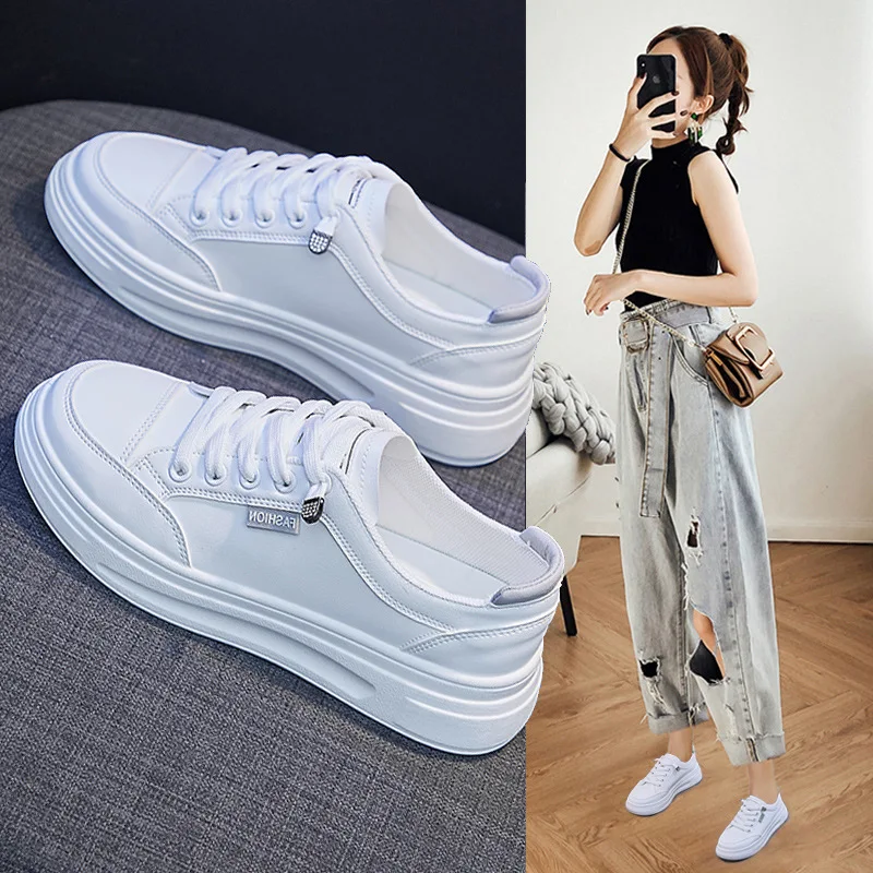 Spring 2025 Women's Crisp White Platform Sneakers | Urban Chunky Skate Shoes for Street Style & Instagram-Worthy Looks
Spring 2025 Women's Crisp White Platform Sneakers | Urban Chunky Skate Shoes for Street Style & Instagram-Worthy Looks