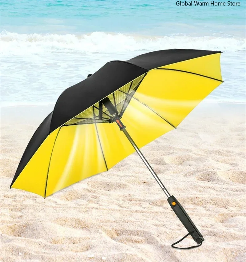 Creative Summer Umbrella with Fan Cool as Spring Long Handle Sunny Rainy UV-proof Umbrella for Men Women Parasol Outdoor Beach
Creative Summer Umbrella with Fan Cool as Spring Long Handle Sunny Rainy UV-proof Umbrella for Men Women Parasol Outdoor Beach