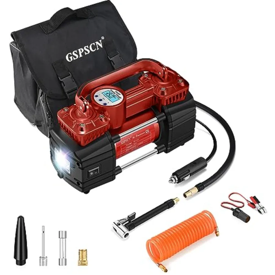 6X Faster Inflation Portable Digital Car Tire Inflator with Gauge 150Psi Auto Shut-Off Heavy Duty Double Cylinders 12V Air Comp
6X Faster Inflation Portable Digital Car Tire Inflator with Gauge 150Psi Auto Shut-Off Heavy Duty Double Cylinders 12V Air Comp