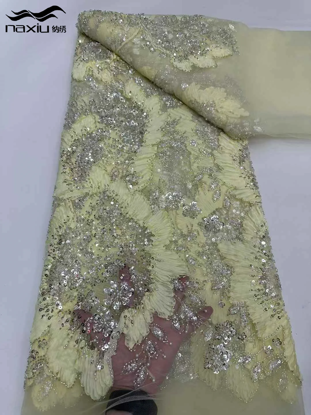 Madison African Beaded Lace Net Fabric 5 Yards 2025 High Quality Nigerian Wedding Material Luxury Sequin Beads Fabric for Sewing
Madison African Beaded Lace Net Fabric 5 Yards 2025 High Quality Nigerian Wedding Material Luxury Sequin Beads Fabric for Sewing