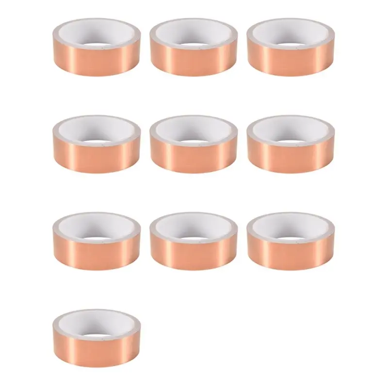 【TRAVEL ESSENTIAL】10Pcs 30Mm X10M Copper Foil Tape Adhesive EMI Shielding Guitar Slug Snail Barrier Tool
【TRAVEL ESSENTIAL】10Pcs 30Mm X10M Copper Foil Tape Adhesive EMI Shielding Guitar Slug Snail Barrier Tool