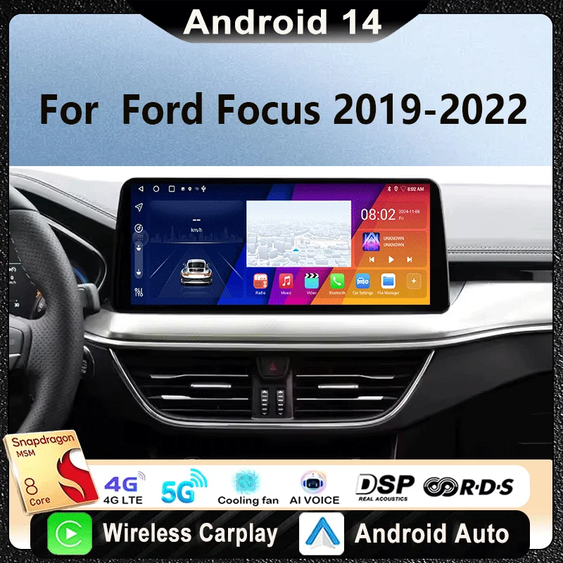 12.3 inch Screen Car Radio For Ford Focus 2019-2022 Multimedia Video Player Navigation GPS wireless Carplay Android Auto DSP
12.3 inch Screen Car Radio For Ford Focus 2019-2022 Multimedia Video Player Navigation GPS wireless Carplay Android Auto DSP