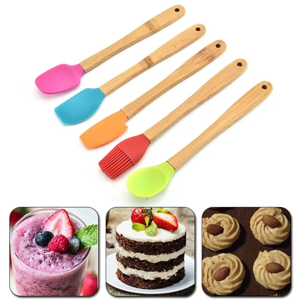 Cookie Mixing Kicthen Utensils Wooden Handle Silicone Mini Brush Baking Tools Cake Scraper Spatula
Cookie Mixing Kicthen Utensils Wooden Handle Silicone Mini Brush Baking Tools Cake Scraper Spatula