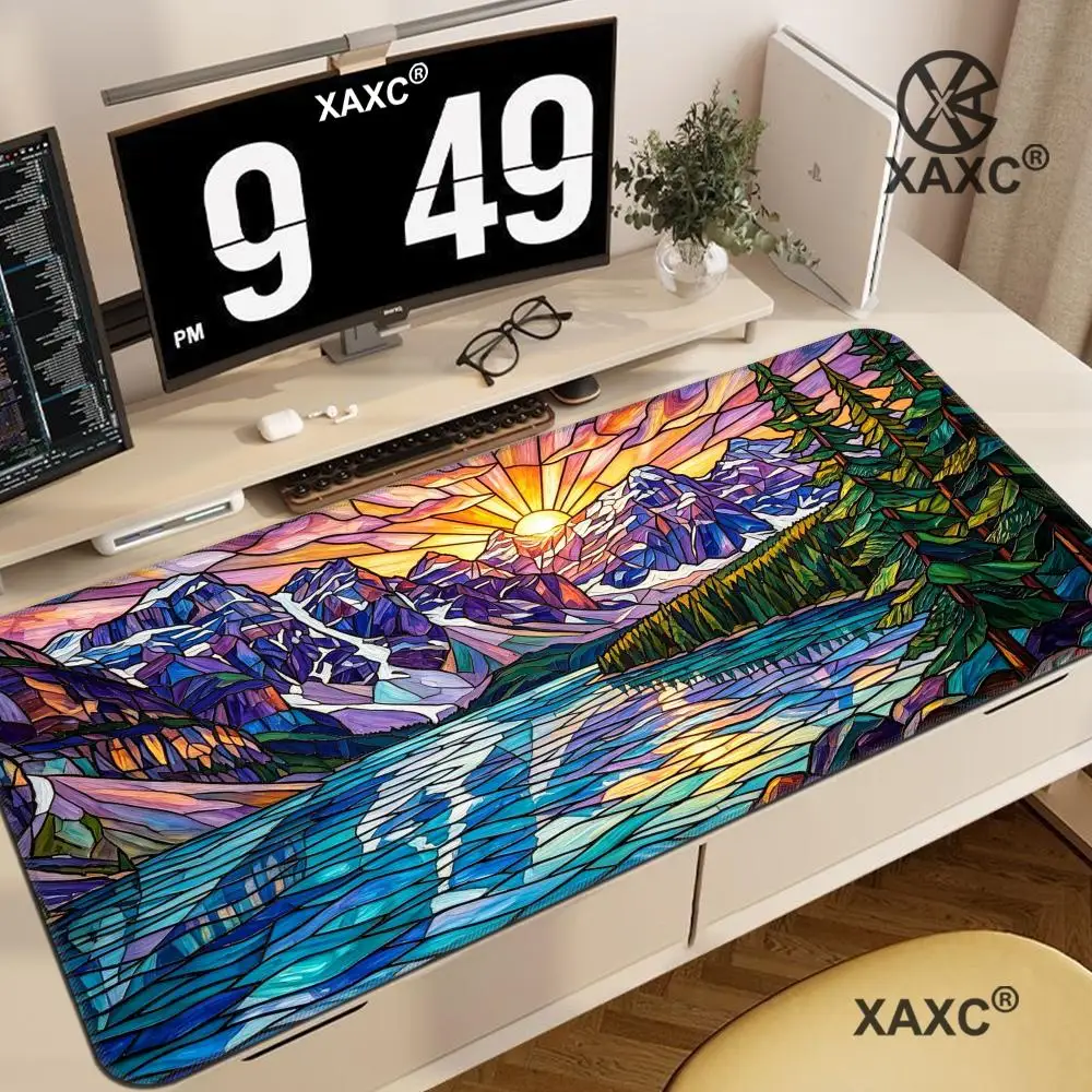 Stained Glass Mountain Desk Mat Colorful Sunset Landscape Mouse Pad Nature Art Gaming Desk Pad Scenic Office Setup Decor HYBXXC
Stained Glass Mountain Desk Mat Colorful Sunset Landscape Mouse Pad Nature Art Gaming Desk Pad Scenic Office Setup Decor HYBXXC