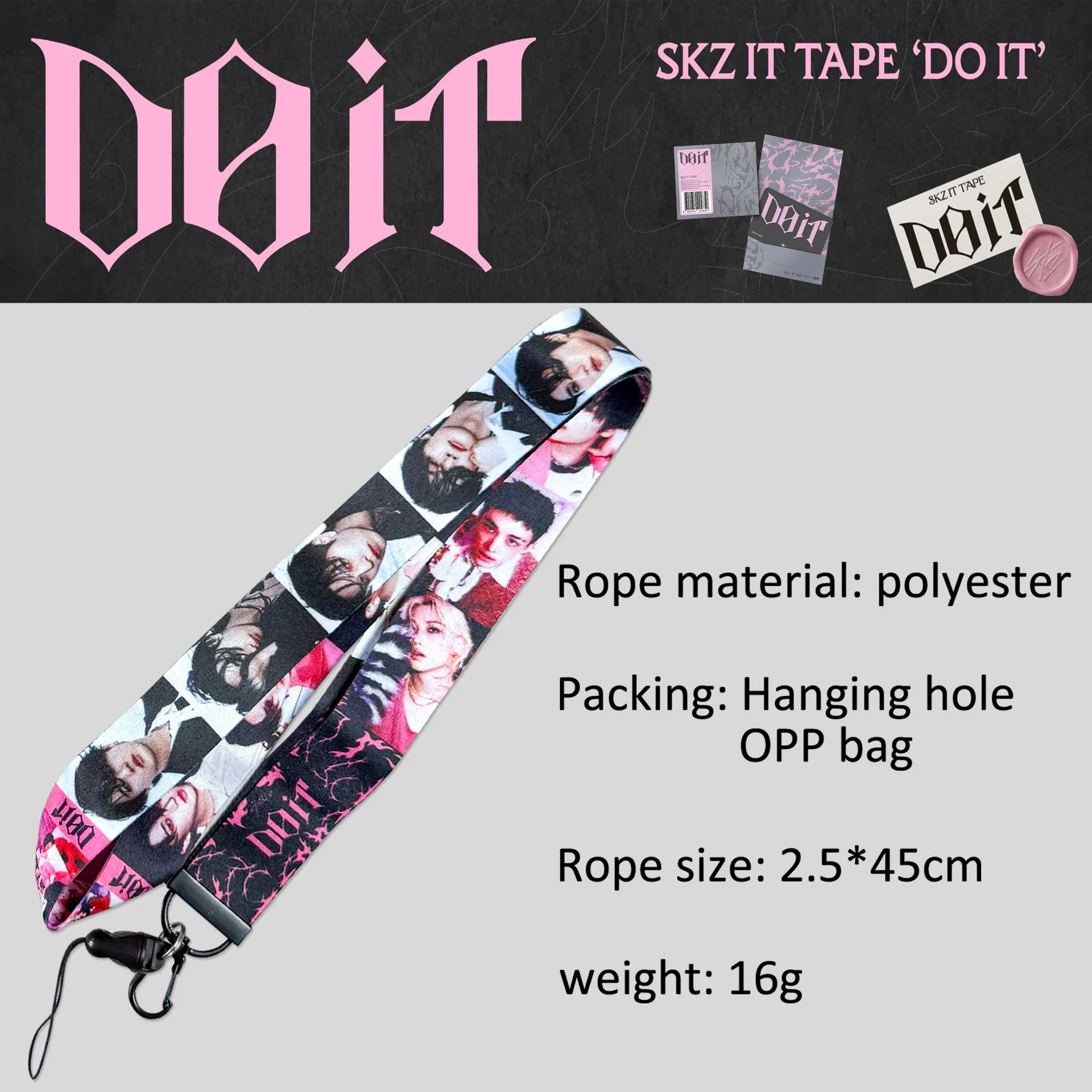 Новый альбом на шнурке Kpop Stray Kids, аксессуары для знаменитостей DO IT, подарок на веревке для мобильного телефона
Новый альбом на шнурке Kpop Stray Kids, аксессуары для знаменитостей DO IT, подарок на веревке для мобильного телефона