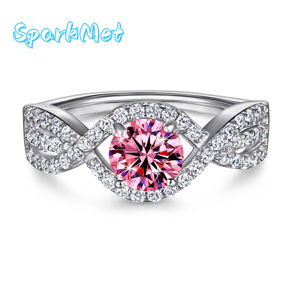 SparkMet 100% Genuine 1ct Pink Moissanite Vintage Ring with Certificate Passed Diamond Test Women Anniversary Jewelry Gift S92
SparkMet 100% Genuine 1ct Pink Moissanite Vintage Ring with Certificate Passed Diamond Test Women Anniversary Jewelry Gift S92