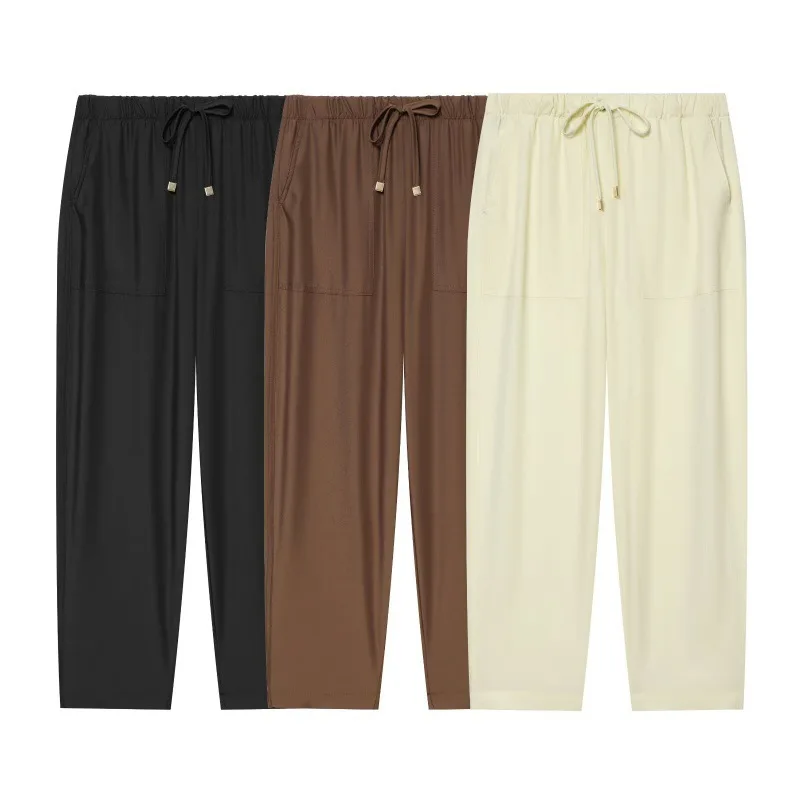 Withered Casual Mid Waist Elastic Waist Crease Effect Pants Woman Clothes Women's Pants And Trousers
Withered Casual Mid Waist Elastic Waist Crease Effect Pants Woman Clothes Women's Pants And Trousers