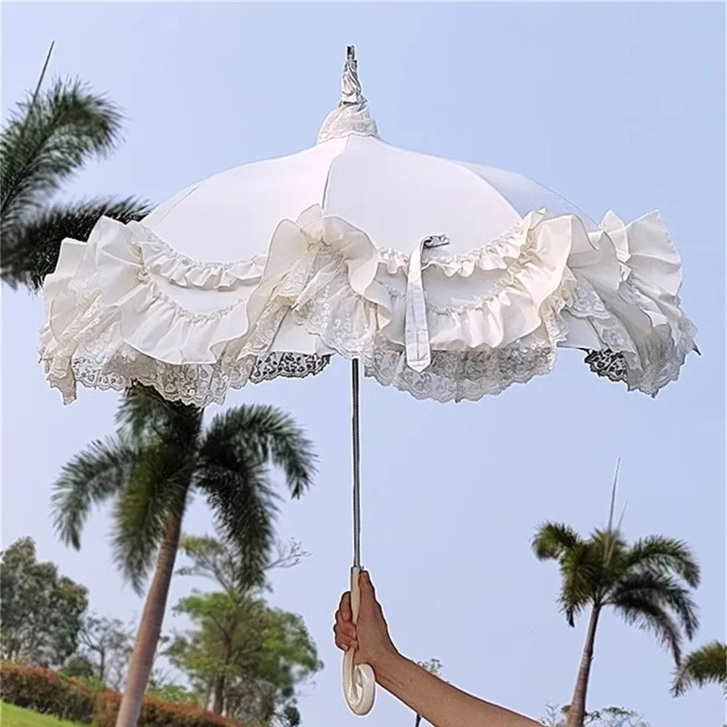 Французский кружевной зонт-пагода с защитой от УФ-излучения, высокоэстетичный реквизит для свадебной фотосессии в стиле Лолита, винтажный свадебный зонт
Французский кружевной зонт-пагода с защитой от УФ-излучения, высокоэстетичный реквизит для свадебной фотосессии в стиле Лолита, винтажный свадебный зонт