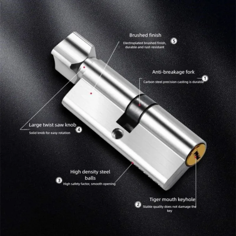 Aluminum Thumb Turn Door Lock Cylinder for UPVC Anti-Pick Security Hardware with 3 Home Safety Keys
Aluminum Thumb Turn Door Lock Cylinder for UPVC Anti-Pick Security Hardware with 3 Home Safety Keys