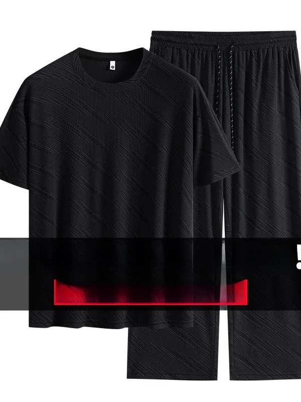 Men's Summer Sportswear Ice Silk ort Sve T-irt And orts Fitn Two-Piece Set Qui Dry plus Size Casual Sportswear
Men's Summer Sportswear Ice Silk ort Sve T-irt And orts Fitn Two-Piece Set Qui Dry plus Size Casual Sportswear