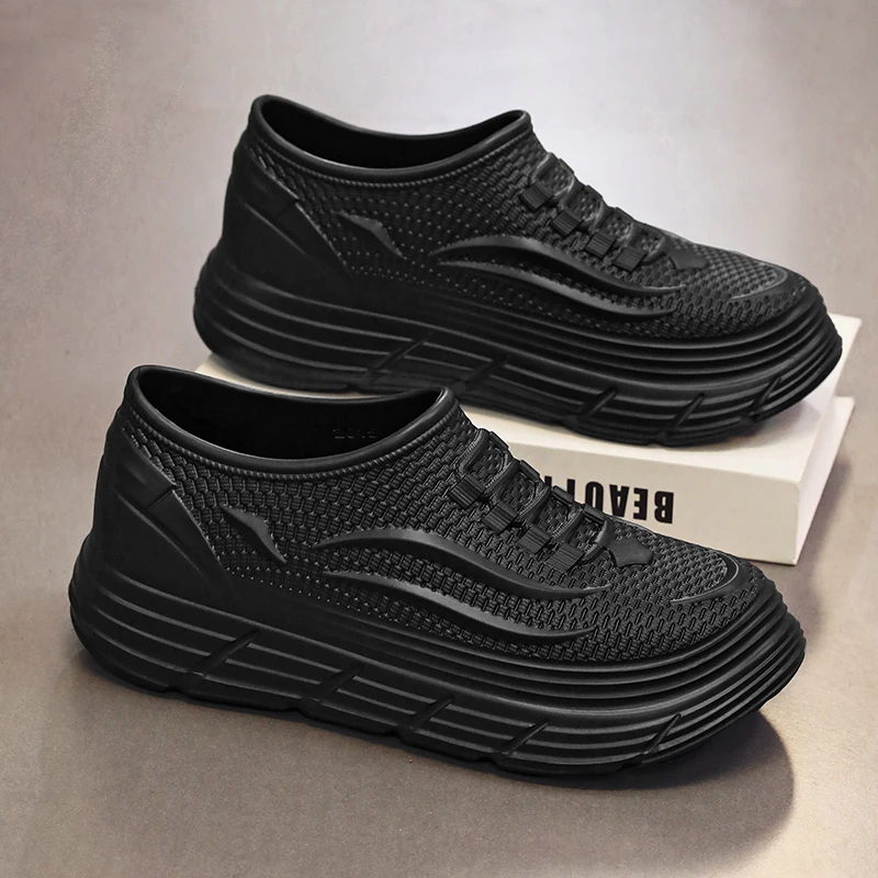 Men's Chef Work Shoes Spring Autumn Thick Bottom Anti-Slip Waterproof Sports Black Casual Slip-On Labor Protection Shoes
Men's Chef Work Shoes Spring Autumn Thick Bottom Anti-Slip Waterproof Sports Black Casual Slip-On Labor Protection Shoes