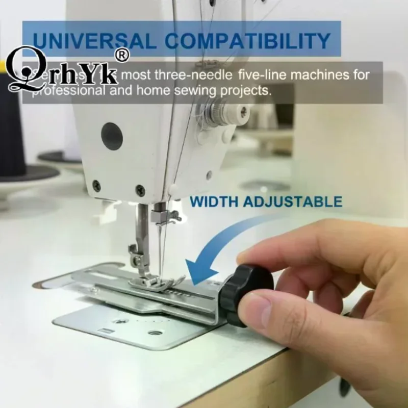 Three-needle Five-thread Zigzag Foot With Adjustable Width And Fixed Edge Guide, All-steel Sewing Accessory Lightweight Fabrics
Three-needle Five-thread Zigzag Foot With Adjustable Width And Fixed Edge Guide, All-steel Sewing Accessory Lightweight Fabrics