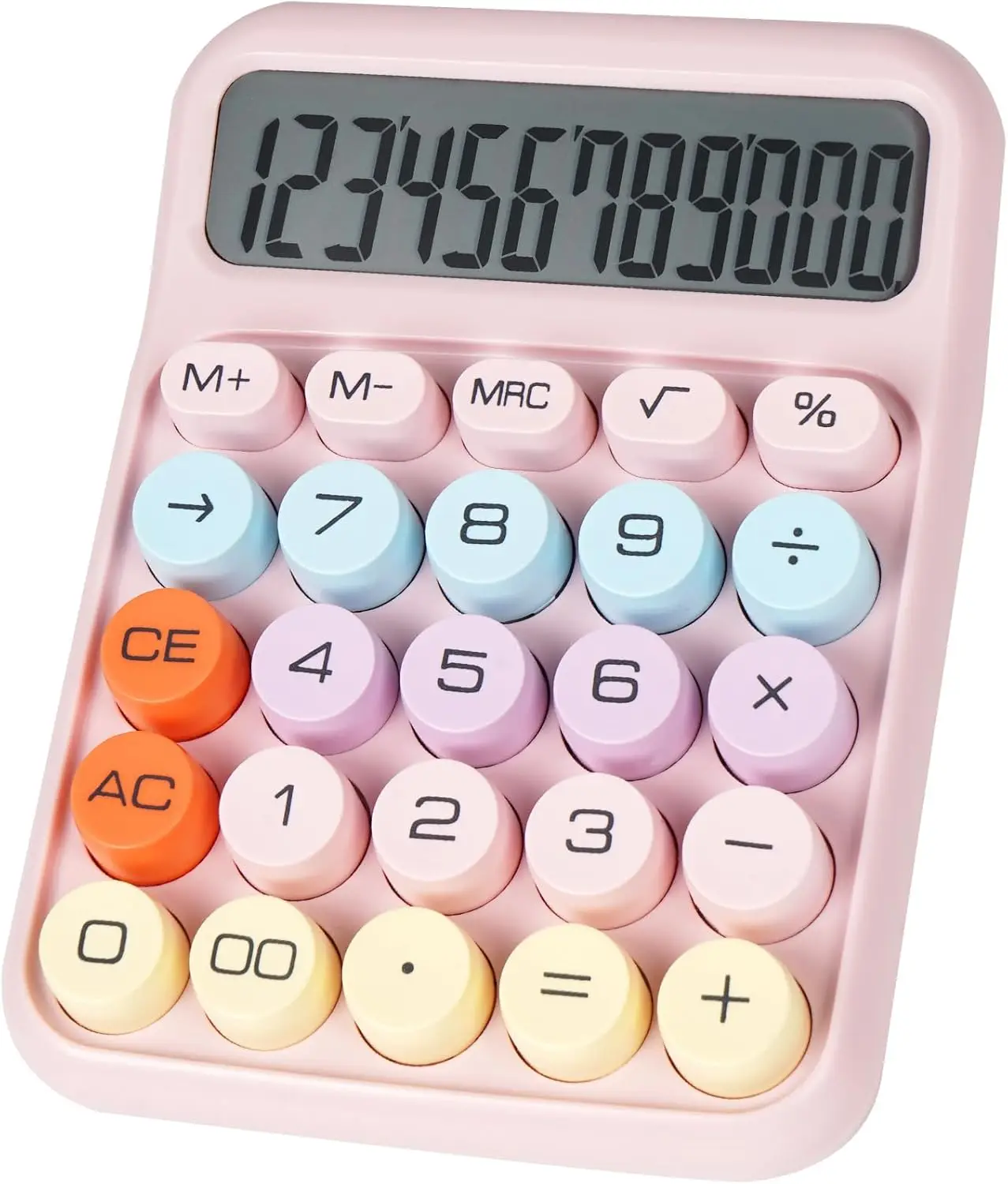 Mechanical Switch Calculator, 12 Digits Large LCD Display, Desktop Calculator with Big Buttons, Cute Pink for Office School Home
Mechanical Switch Calculator, 12 Digits Large LCD Display, Desktop Calculator with Big Buttons, Cute Pink for Office School Home