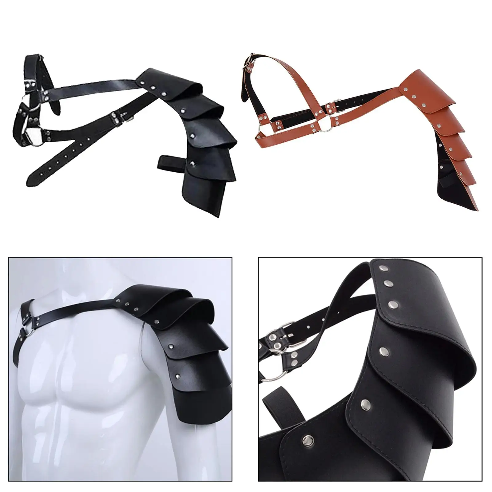 Gothic Steampunk Shoulder Armors Adjustable Strap Role Play Rivet Shrug Belt
Gothic Steampunk Shoulder Armors Adjustable Strap Role Play Rivet Shrug Belt