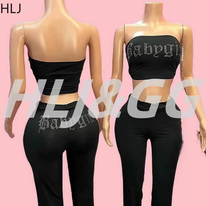HLJ Fashion Letter Rhinestone Patchwork 2 Piece Sets Woman Outfit Backless Crop Top and Pants Suit Female Streetwear Clothing
HLJ Fashion Letter Rhinestone Patchwork 2 Piece Sets Woman Outfit Backless Crop Top and Pants Suit Female Streetwear Clothing