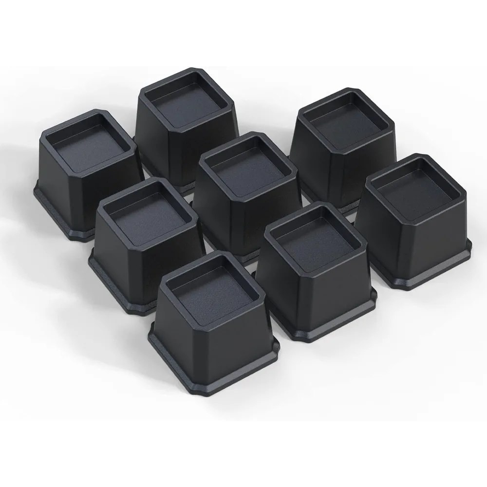 Bed Risers 3 Inch Heavy Duty, Furniture Risers for Bed Frame, Couch, Desk, Chair, Lifts Up to 1,500 lb, Set of 8, Black
Bed Risers 3 Inch Heavy Duty, Furniture Risers for Bed Frame, Couch, Desk, Chair, Lifts Up to 1,500 lb, Set of 8, Black