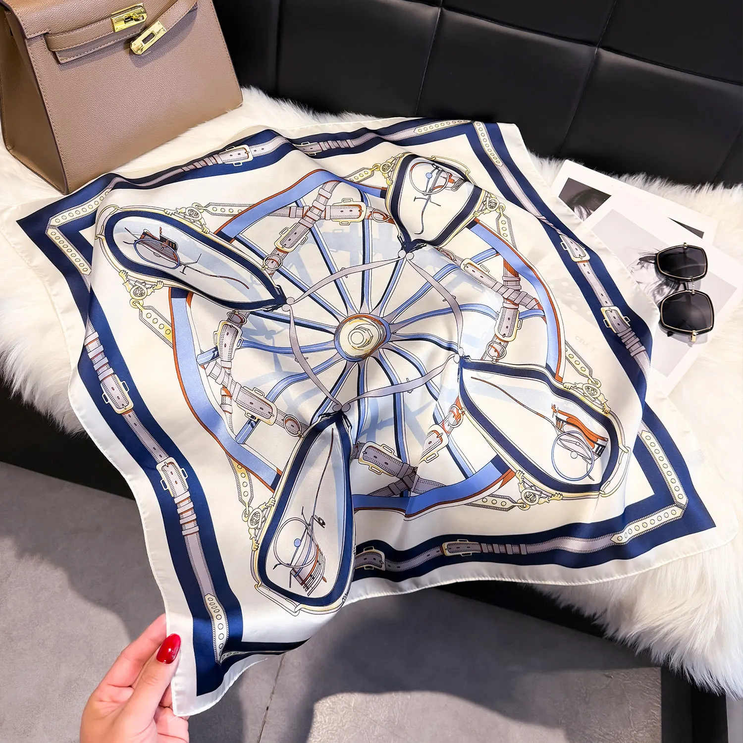 New 70cm Square Scarf for Women, Fashion Versatile Neck Scarf & Head Wrap, Decorative Sun Protection Shawl, Travel Essential
New 70cm Square Scarf for Women, Fashion Versatile Neck Scarf & Head Wrap, Decorative Sun Protection Shawl, Travel Essential