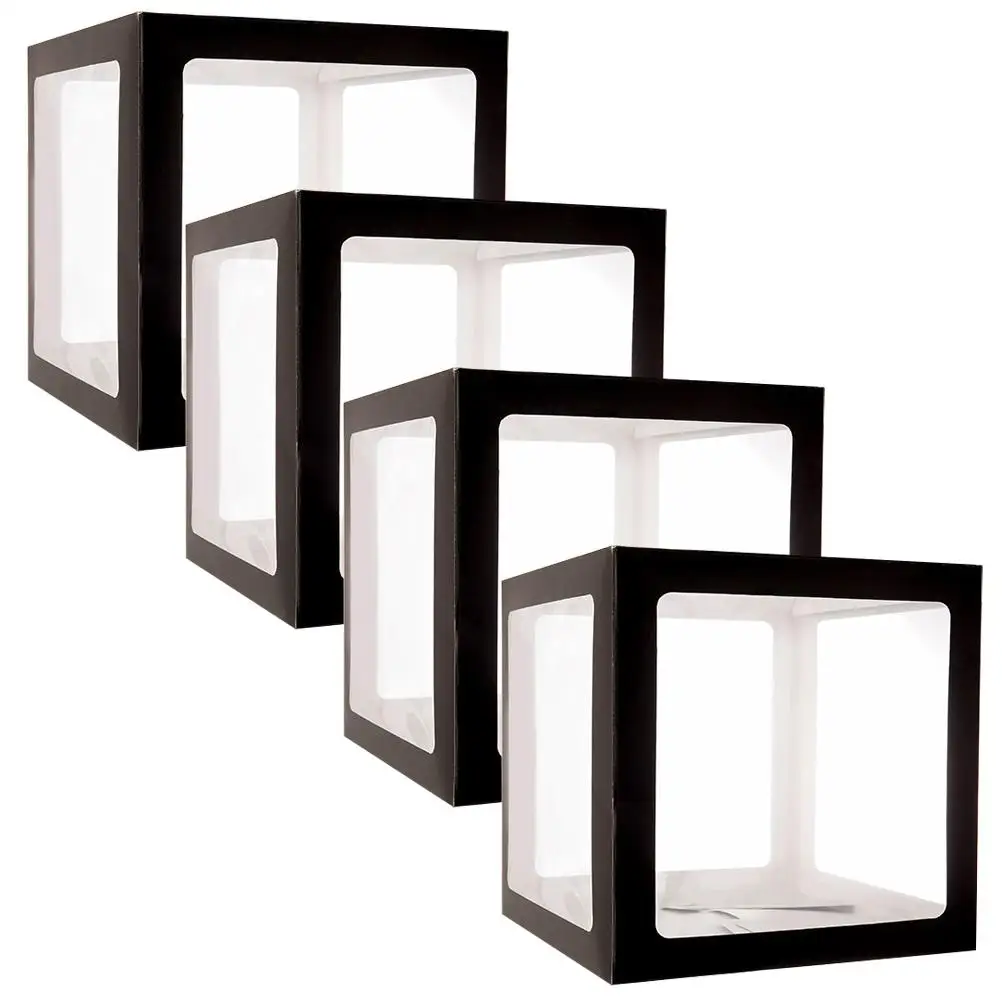 4pcs Gift Black PVC Boxes Decorations Birthday Wedding DIY Box Paper Balloon Decorative Box Birthday Party Balloon Boxes Party
4pcs Gift Black PVC Boxes Decorations Birthday Wedding DIY Box Paper Balloon Decorative Box Birthday Party Balloon Boxes Party