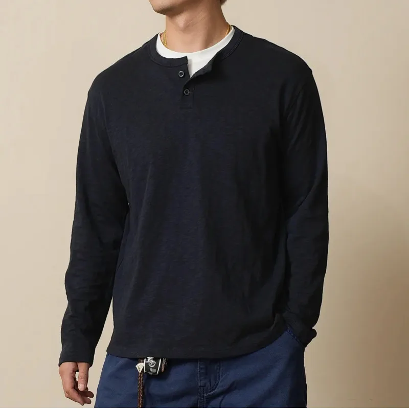 Men's Bamboo Cotton Henley Fake Two - Piece Long - Sleeve T - Shirt for Autumn Base Layer 
Men's Bamboo Cotton Henley Fake Two - Piece Long - Sleeve T - Shirt for Autumn Base Layer