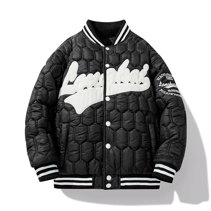 Preppy Jacket Men's 2024 Winter Hip-hop Street Letter Embroidered Windproof Warm Parka Women Korean-style Thickened Padded Coat
Preppy Jacket Men's 2024 Winter Hip-hop Street Letter Embroidered Windproof Warm Parka Women Korean-style Thickened Padded Coat