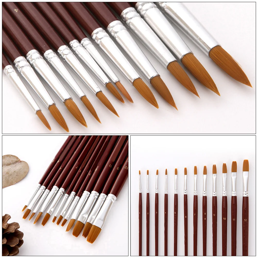 24Pcs Painting Brush Set Watercolor Brush with Wood Handle for Art Craft High Quality Nylon Bristles Easy Clean Artist Supplies
24Pcs Painting Brush Set Watercolor Brush with Wood Handle for Art Craft High Quality Nylon Bristles Easy Clean Artist Supplies