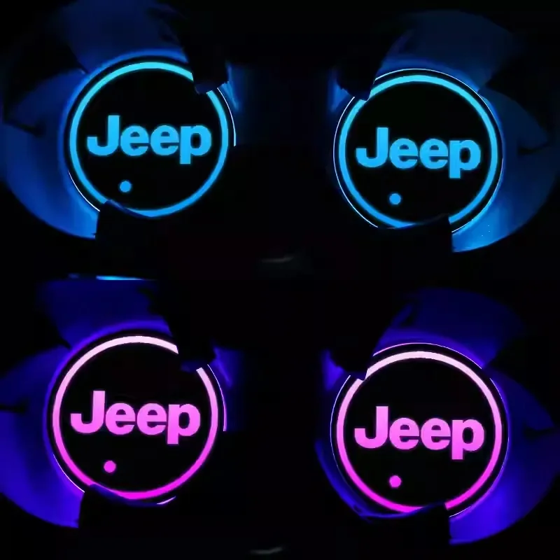2PCS USB Rechargeable LED Car Cup Coaster Anti-Slip Auto Interior Accessories for Jeep Wrangler Grand Cherokee Renegade Compass
2PCS USB Rechargeable LED Car Cup Coaster Anti-Slip Auto Interior Accessories for Jeep Wrangler Grand Cherokee Renegade Compass