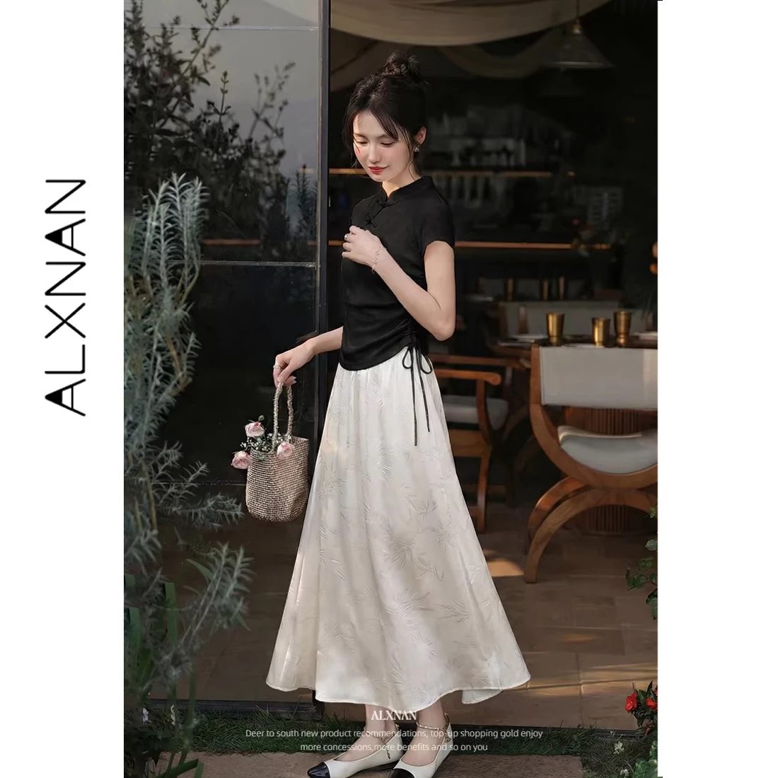 ALXNAN Plus Size Chinese Style Skirt Women Apricot Long Bamboo Leaf Jacquard Skirts Elegant High Waist Female Clothing D61857A
ALXNAN Plus Size Chinese Style Skirt Women Apricot Long Bamboo Leaf Jacquard Skirts Elegant High Waist Female Clothing D61857A