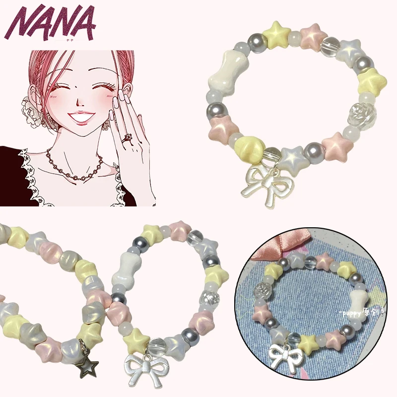 Hot Anime Nana Komatsu Nana Theme Cosplay Braceleted Kawaii Handmade DIY Braceleted Women Girls Wristband Cute Birthday Gifts
Hot Anime Nana Komatsu Nana Theme Cosplay Braceleted Kawaii Handmade DIY Braceleted Women Girls Wristband Cute Birthday Gifts