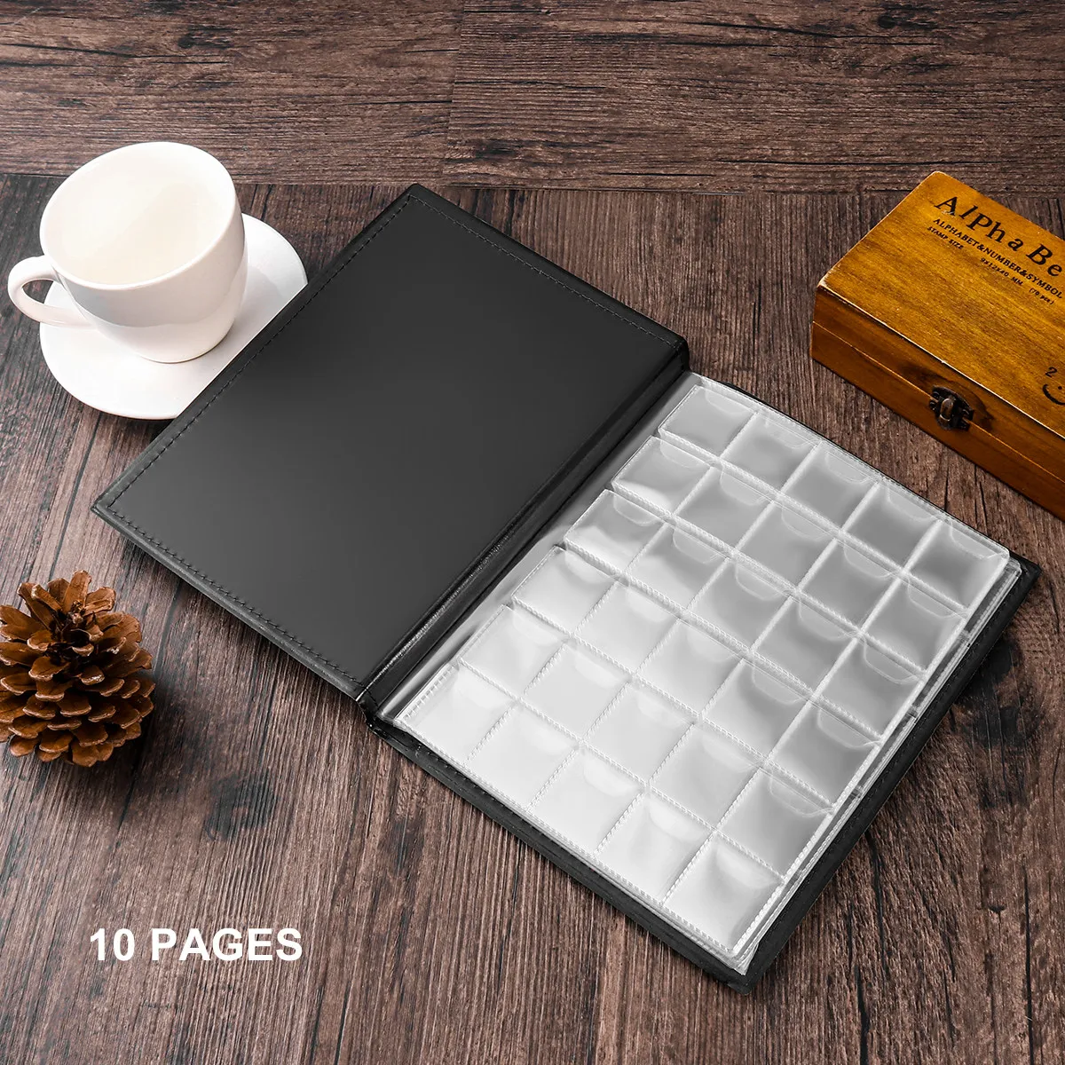 Coin Collection Book Brown Artificial Pages 250 Pockets Secure Coin Storage Album for Collectors Display and
Coin Collection Book Brown Artificial Pages 250 Pockets Secure Coin Storage Album for Collectors Display and