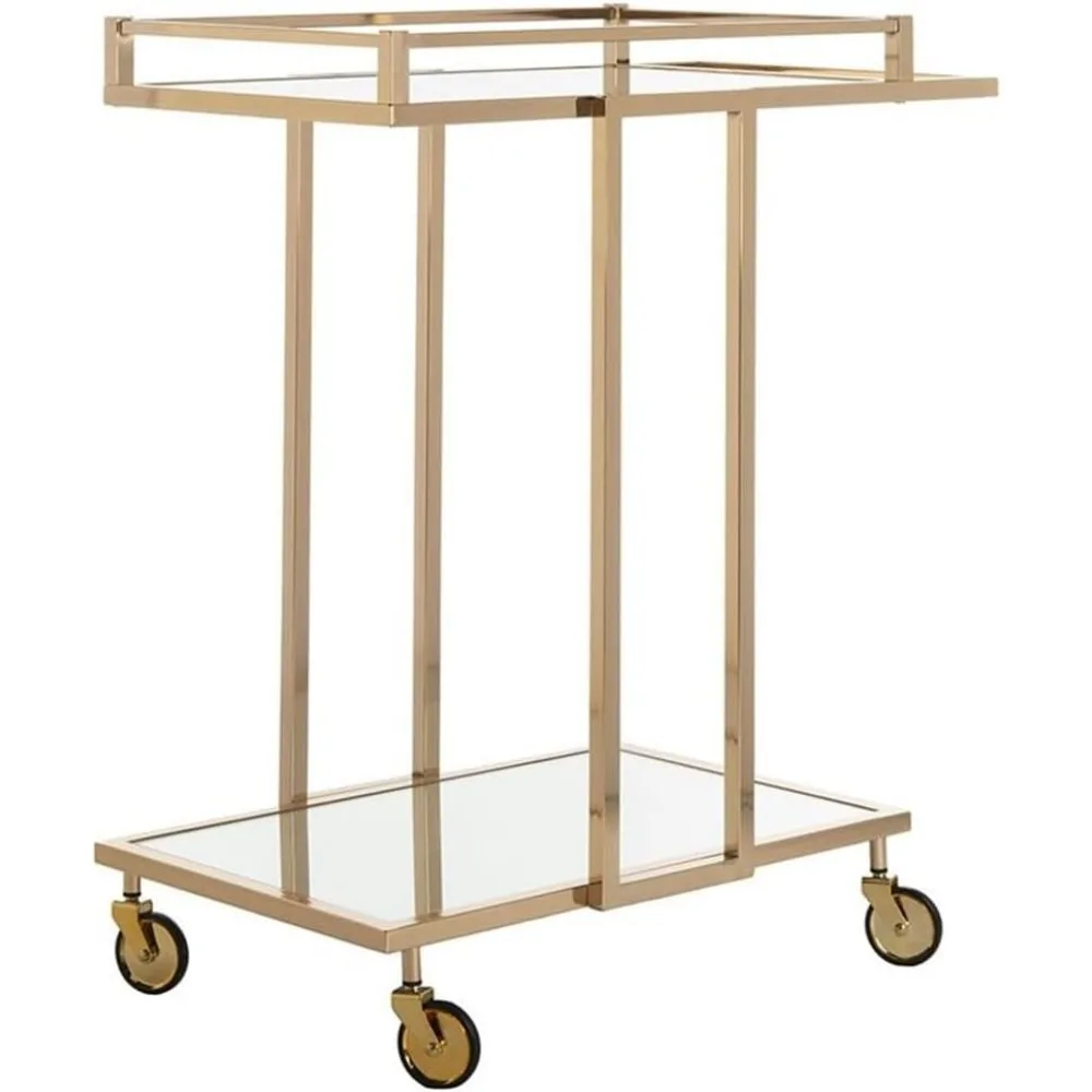 Safavieh Home Collection Capri BCT8003A Gold and Mirror 2 Tier Rectangle Bar Cart
Safavieh Home Collection Capri BCT8003A Gold and Mirror 2 Tier Rectangle Bar Cart