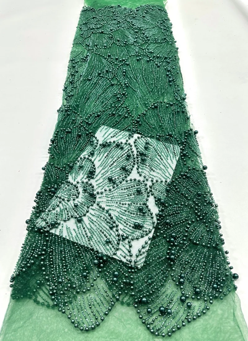 Luxury African Beaded Lace Fabric Sequins Embroidery 2026 High Quality French Mesh Lace Fabric for Women Designs Sewing 5 Yards
Luxury African Beaded Lace Fabric Sequins Embroidery 2026 High Quality French Mesh Lace Fabric for Women Designs Sewing 5 Yards