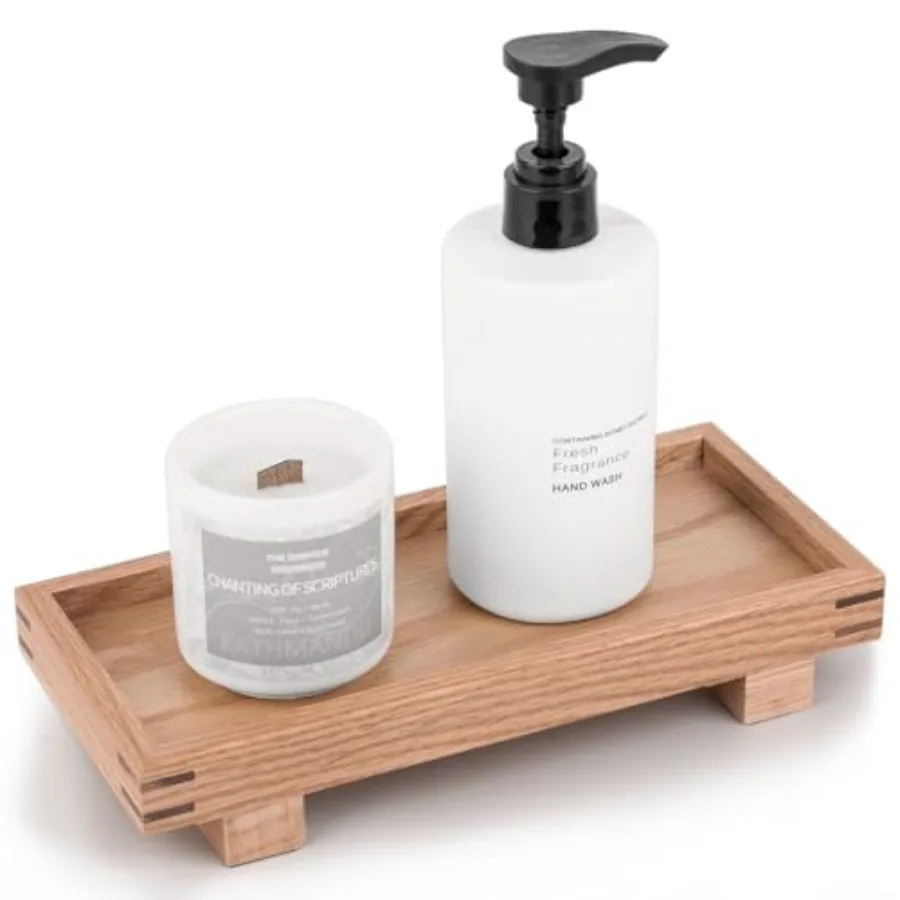Decorative Tray Small Pedestal Stand Farmhouse Bathroom Decor Wooden Riser Display Stand for Vanity, Kitchen Countertop, Sink,
Decorative Tray Small Pedestal Stand Farmhouse Bathroom Decor Wooden Riser Display Stand for Vanity, Kitchen Countertop, Sink,