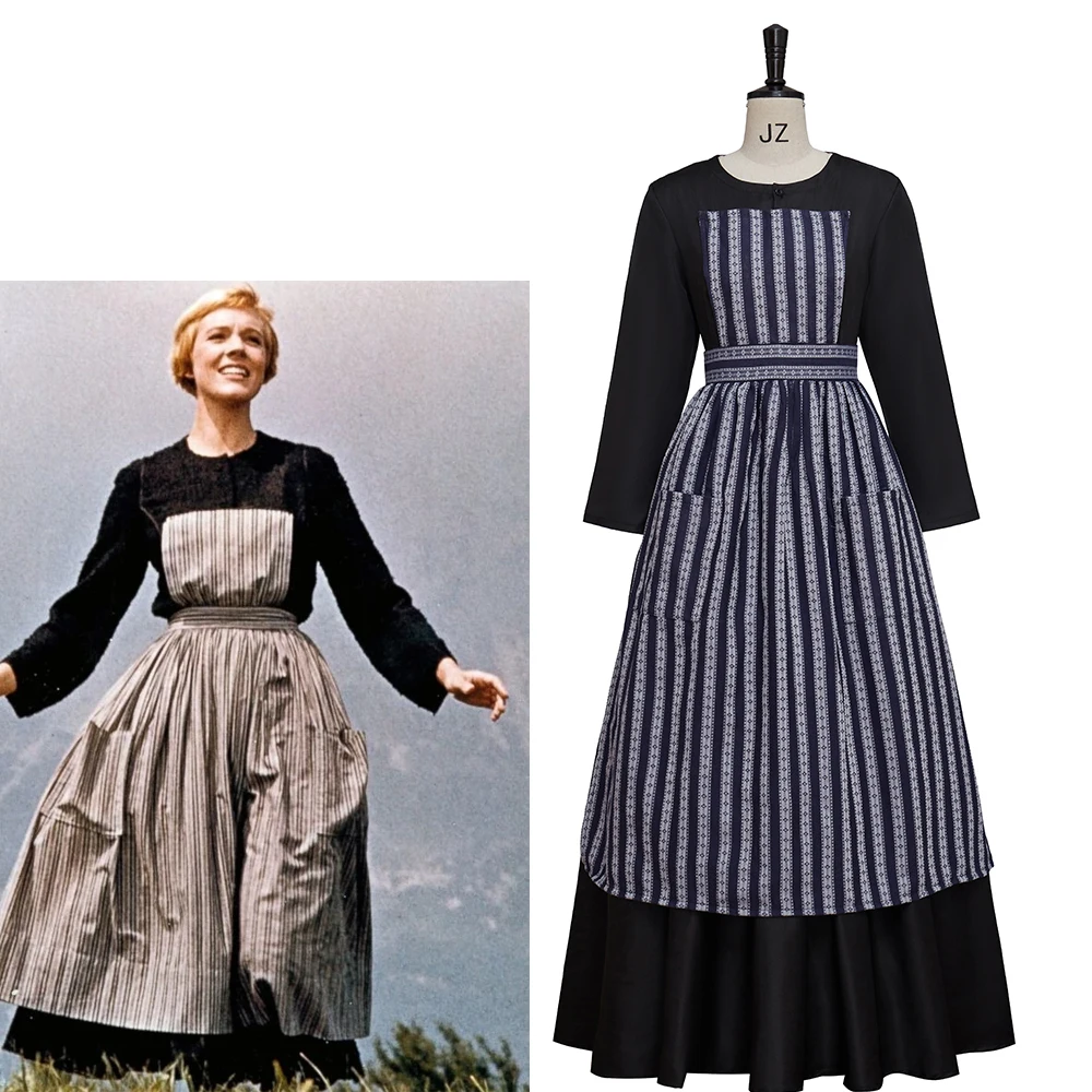 Звук музыки Maria Von Trapp Косплей Костюм Черное платье с фартуком для взрослых женщин Хэллоуин Карнавальный костюм для вечеринки
Звук музыки Maria Von Trapp Косплей Костюм Черное платье с фартуком для взрослых женщин Хэллоуин Карнавальный костюм для вечеринки