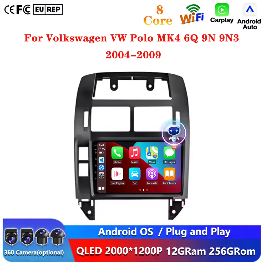 QLED экран Android Auto Carplay для Volkswagen VW Polo MK4 6Q 9N 9N3 2004-2009 Автомобильный радиоприемник Мультимедийный видеоплеер GPS-навигация
QLED экран Android Auto Carplay для Volkswagen VW Polo MK4 6Q 9N 9N3 2004-2009 Автомобильный радиоприемник Мультимедийный видеоплеер GPS-навигация