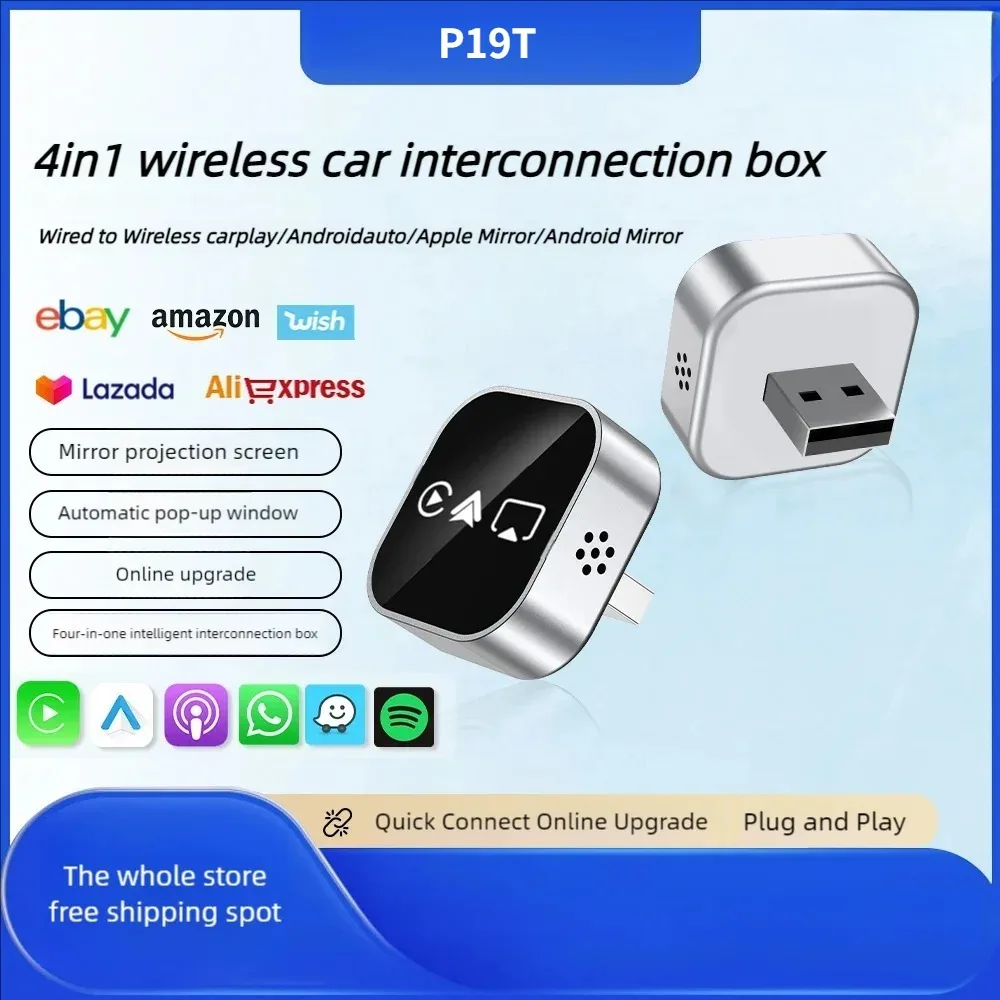 Беспроводной адаптер CarPlay для Apple AirPlay, 4-в-1 AI Smart Box, система для автомобиля, Plug and Play, автоматическое подключение, CarPlay 2025
Беспроводной адаптер CarPlay для Apple AirPlay, 4-в-1 AI Smart Box, система для автомобиля, Plug and Play, автоматическое подключение, CarPlay 2025