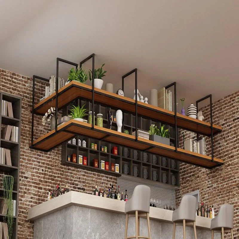 Retro solid wood wrought iron rack wall hanging wall ceiling one-word shelf layer rack bar hanging rack front desk hanger
Retro solid wood wrought iron rack wall hanging wall ceiling one-word shelf layer rack bar hanging rack front desk hanger