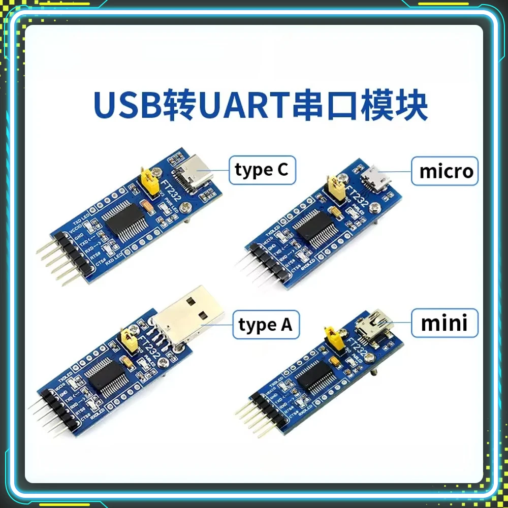 Original Micro Snow FT232 USB To UART/USB To TTL Converter FT232RNL Flashing Tool Serial Communication Module Type c/a Usb Micro
Original Micro Snow FT232 USB To UART/USB To TTL Converter FT232RNL Flashing Tool Serial Communication Module Type c/a Usb Micro