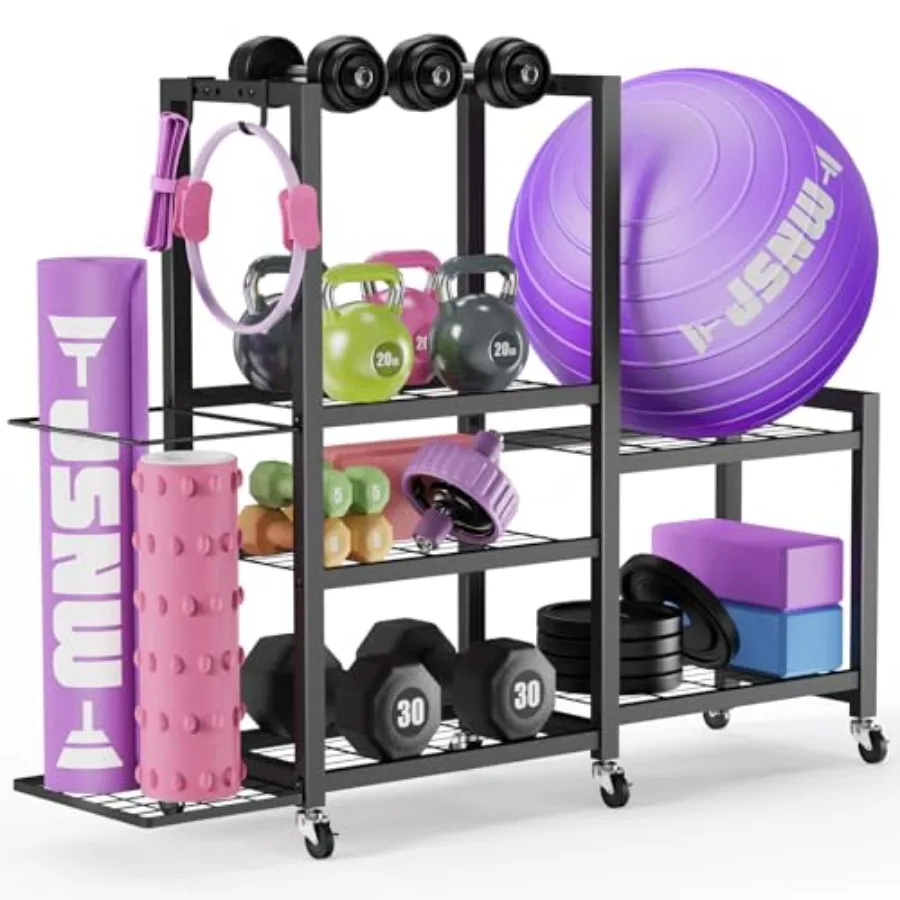 6-Tier Multi-Functional Home Gym Storage Rack with Wheels and Hooks Adjustable Weight Rack for Dumbbells Kettlebells Yoga Mat a
6-Tier Multi-Functional Home Gym Storage Rack with Wheels and Hooks Adjustable Weight Rack for Dumbbells Kettlebells Yoga Mat a