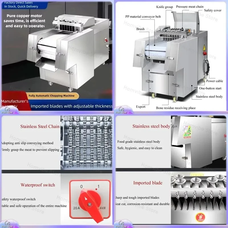 Electric Meat Dicer Machine Automatic Frozen Fresh Beef Chicken Breast Cube Cutter for Kitchen Home Use Food Processor Slicer
Electric Meat Dicer Machine Automatic Frozen Fresh Beef Chicken Breast Cube Cutter for Kitchen Home Use Food Processor Slicer