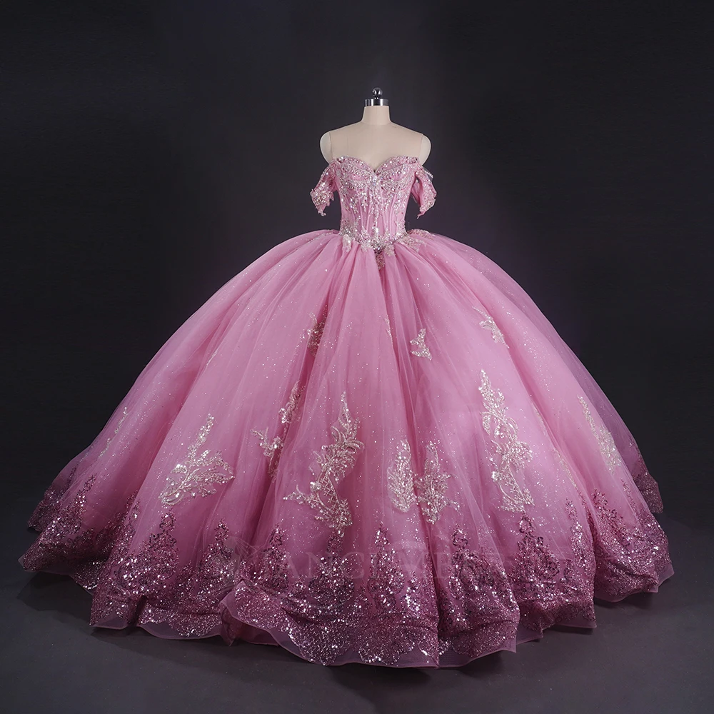 Customized Pink Quinceanera Dresses Beading Lace Appliques Vestidos De 15 Anos Birthday Party Formal Women Gowns Sweetheart
Customized Pink Quinceanera Dresses Beading Lace Appliques Vestidos De 15 Anos Birthday Party Formal Women Gowns Sweetheart