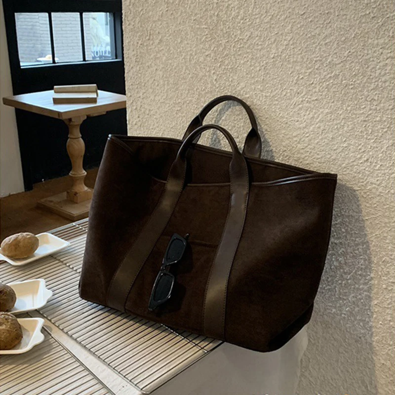 Vintage Suede Large Capacity Handbag Simple All-match Fashion Tote Bags Design Casual Top Handle Shoulder Bag For Women
Vintage Suede Large Capacity Handbag Simple All-match Fashion Tote Bags Design Casual Top Handle Shoulder Bag For Women