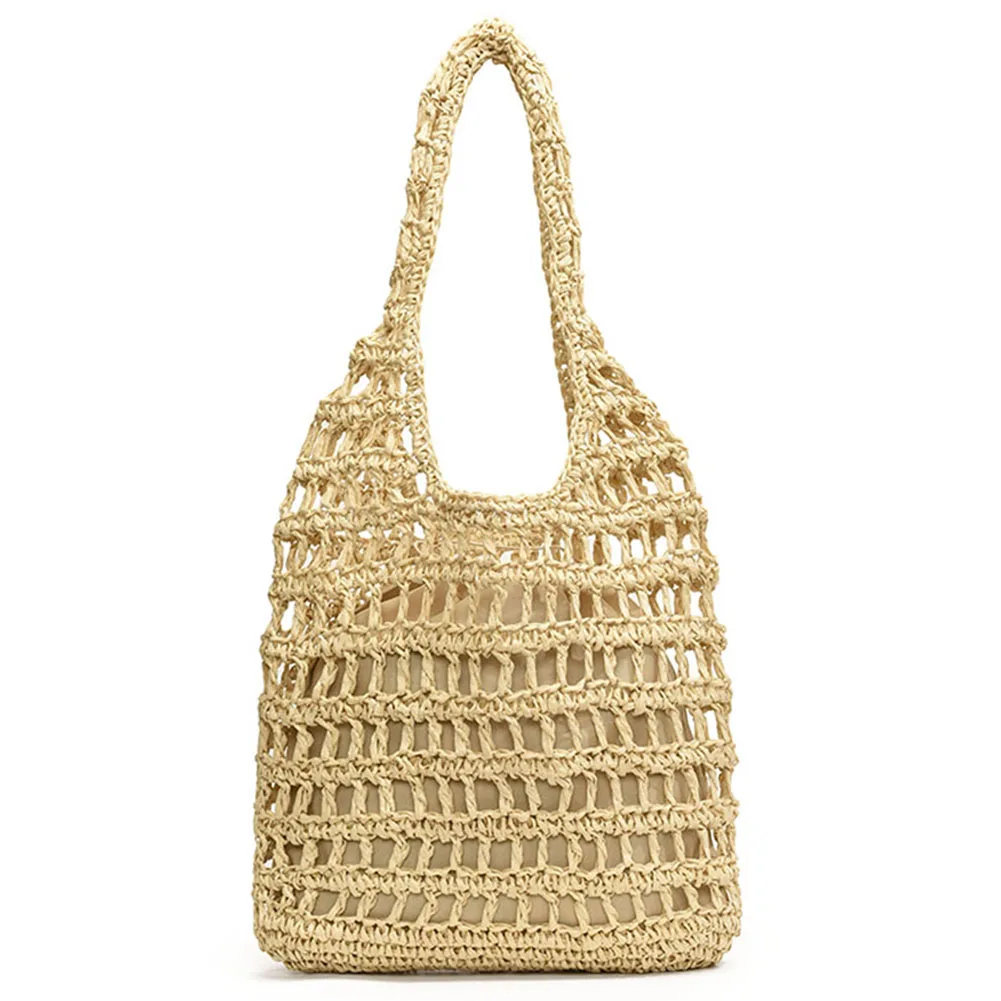Women Straw Woven Tote Bag Fashion Woven Handbag Large Capacity Tote Clutch Bags with Inner Bag Hollow Out for Outdoor Travel 
Women Straw Woven Tote Bag Fashion Woven Handbag Large Capacity Tote Clutch Bags with Inner Bag Hollow Out for Outdoor Travel