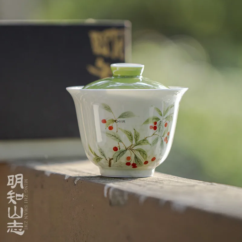 Знание горной мудрости Jade Cherry Blossom Gaiwan Бытовая керамическая чаша для чая с ручной росписью Кунг-фу Чайный сервиз Gaiwan
Знание горной мудрости Jade Cherry Blossom Gaiwan Бытовая керамическая чаша для чая с ручной росписью Кунг-фу Чайный сервиз Gaiwan