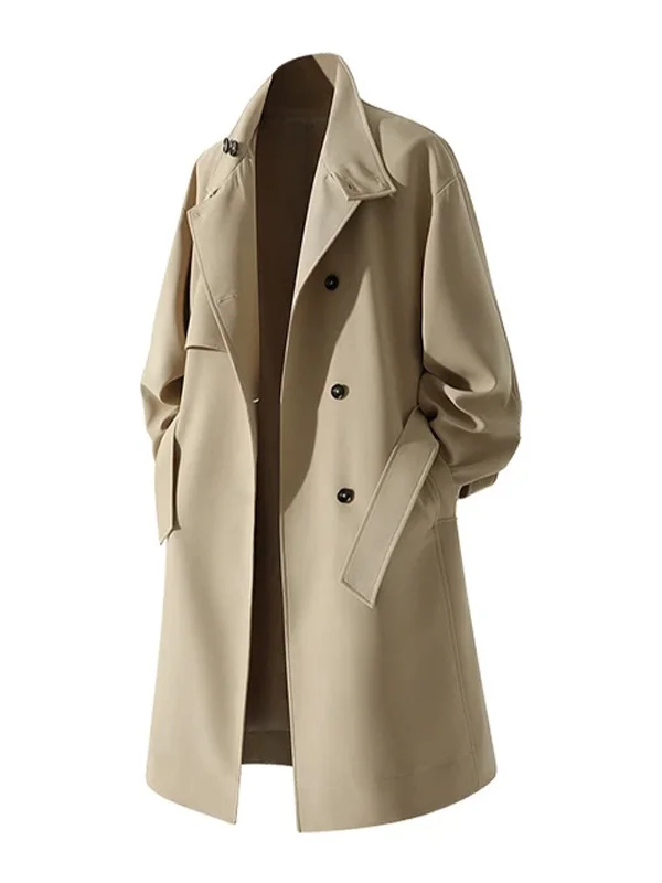 Briti Sle Men's Long Coat Double Row Buttons Turn-down Collar Autumn Winter Faion Casual Couple's Windbreaker Jaet
Briti Sle Men's Long Coat Double Row Buttons Turn-down Collar Autumn Winter Faion Casual Couple's Windbreaker Jaet