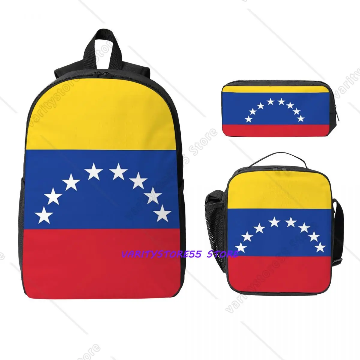 Flag Of Venezuelan Backpack Student BookBag School Bag Computer Shoulder Bags 3ps Insulated Lunch Bag Pencil Case
Flag Of Venezuelan Backpack Student BookBag School Bag Computer Shoulder Bags 3ps Insulated Lunch Bag Pencil Case