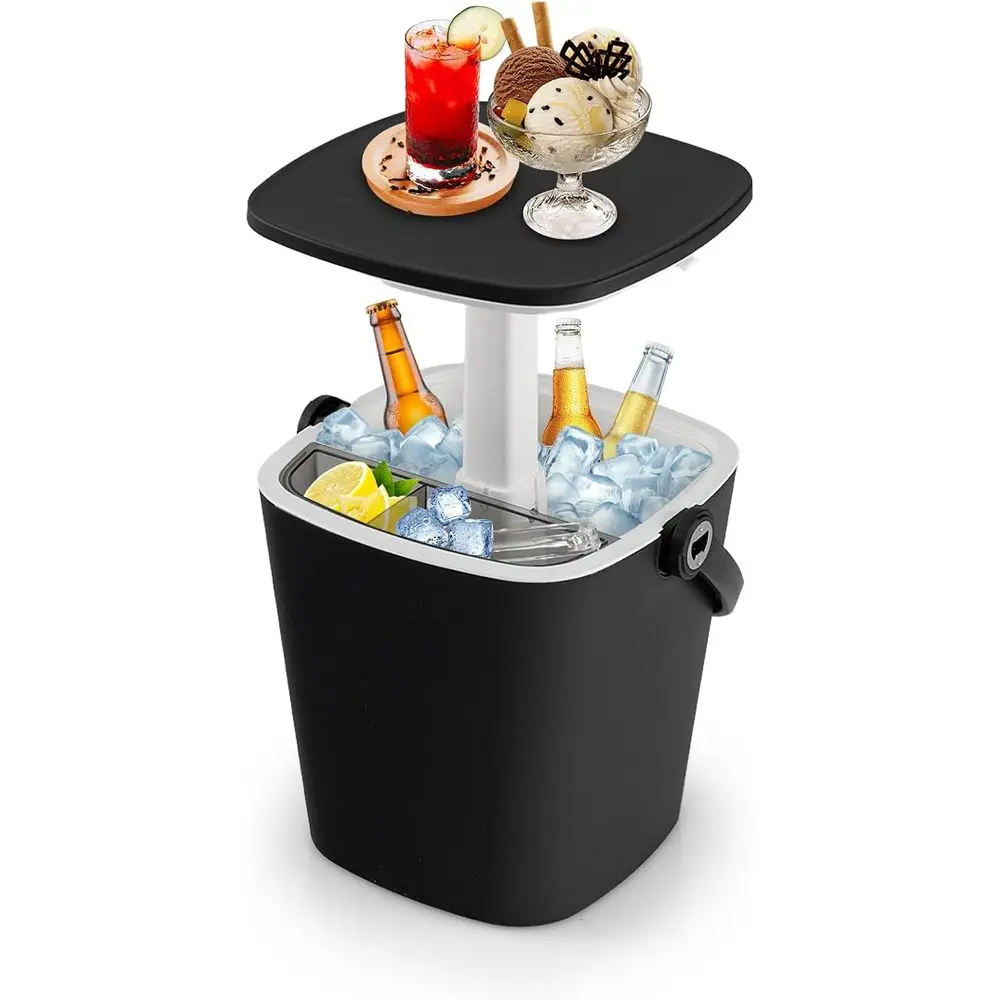 Portable 4-Gallon Cooler Table with Handle, Bottle Opener, and Illuminated Lid - Ideal for Outdoor, Patio, Poolside, and Camping
Portable 4-Gallon Cooler Table with Handle, Bottle Opener, and Illuminated Lid - Ideal for Outdoor, Patio, Poolside, and Camping