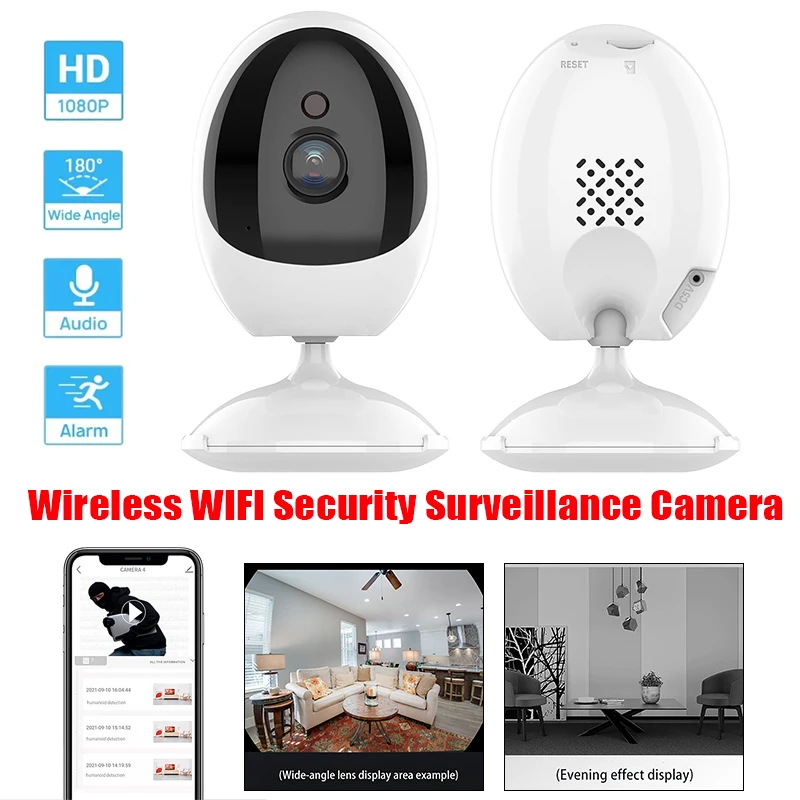 1080P Wireless WiFi HD Smart Surveillance Camera 180° Wide Angle App Remote Control PTZ Human Tracking Two-way Intercom Mini Cam
1080P Wireless WiFi HD Smart Surveillance Camera 180° Wide Angle App Remote Control PTZ Human Tracking Two-way Intercom Mini Cam