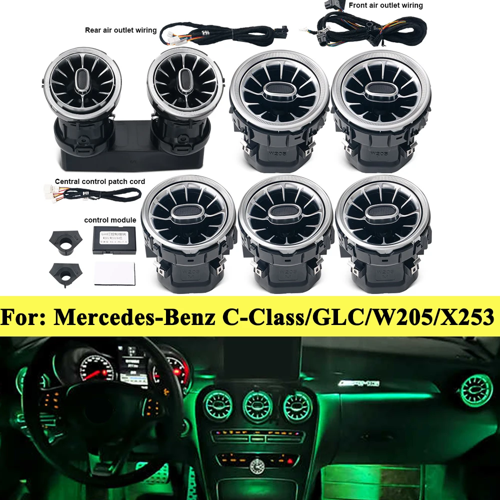 3/64 Colors For Mercedes-Benz C/GLC Class W205 X253 Ambient Light Interiors LED Turbine LED Vents Decorative Lights Retrofit
3/64 Colors For Mercedes-Benz C/GLC Class W205 X253 Ambient Light Interiors LED Turbine LED Vents Decorative Lights Retrofit